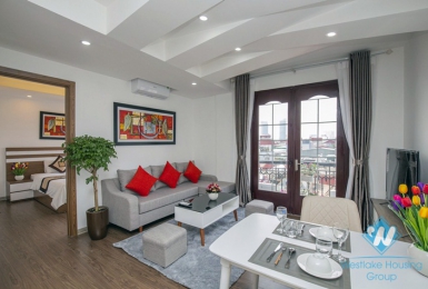 Brand new and bright 1 bedroom apartment for rent in Dao tan, Ba dinh